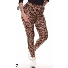 Csillogó pöttyös, leopárd mintás leggings S/M, L/XL