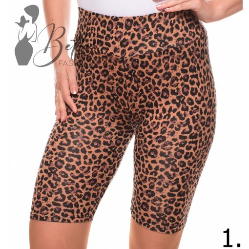 Leopárdmintás legging/rövidnadrág S/M, L/XL