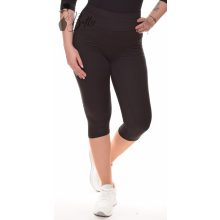 Fekete színű, gumis derekú legging/térdnadrág S/M, L/XL
