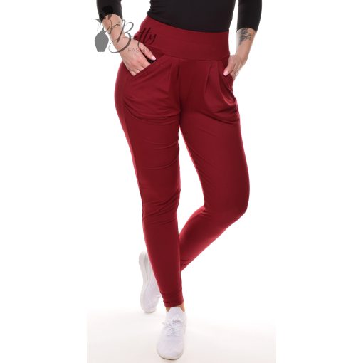 Deréknál rakott, zsebes nadrág M-6XL