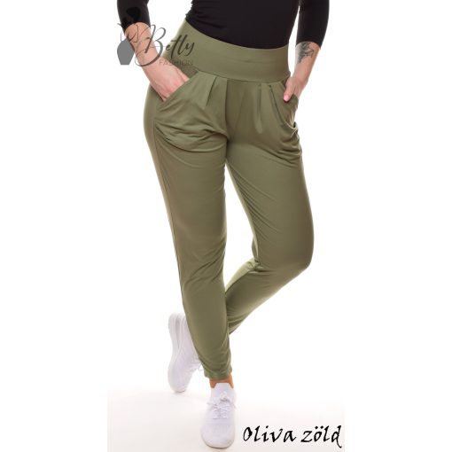 Deréknál rakott, zsebes nadrág M-6XL