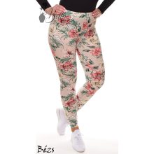 Virág mintás, sztreccses legging S/M, L/XL
