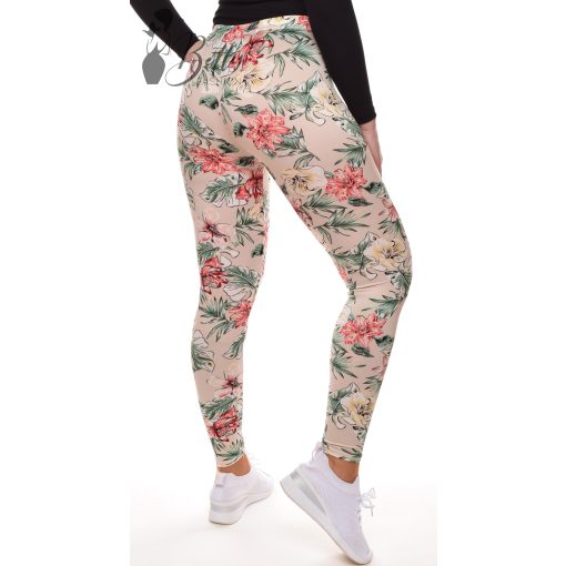 Virág mintás, sztreccses legging S/M, L/XL