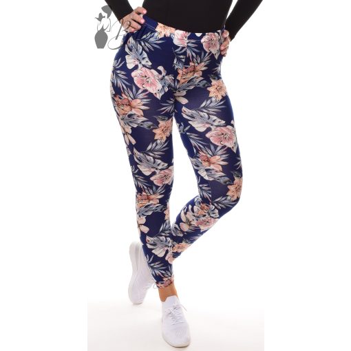 Virág mintás, sztreccses legging S/M, L/XL