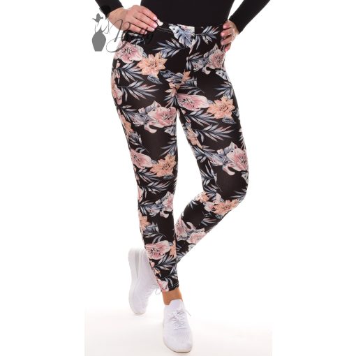 Virág mintás, sztreccses legging S/M, L/XL