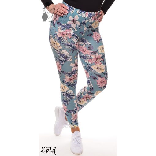 Virág mintás, sztreccses legging S/M, L/XL