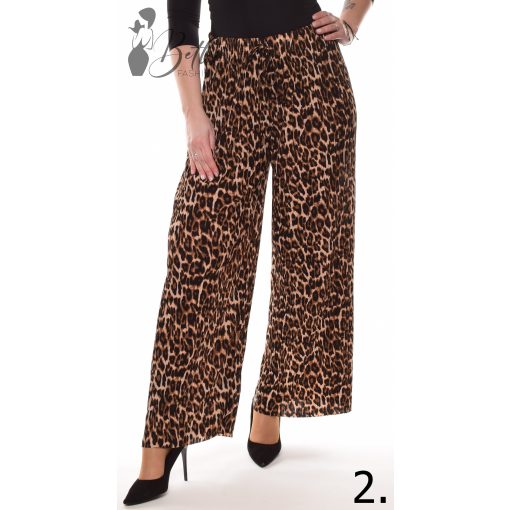 Leopárd mintás, bő szárú, lenge nadrág L-6XL