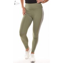 Oldalt dupla csíkos, sztreccses legging S/M, L/XL