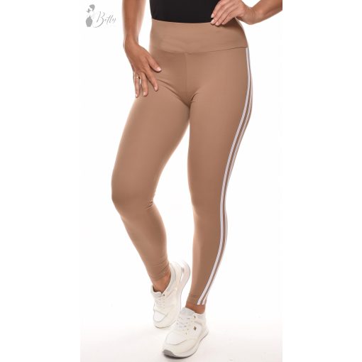 Oldalt dupla csíkos, sztreccses legging S/M, L/XL