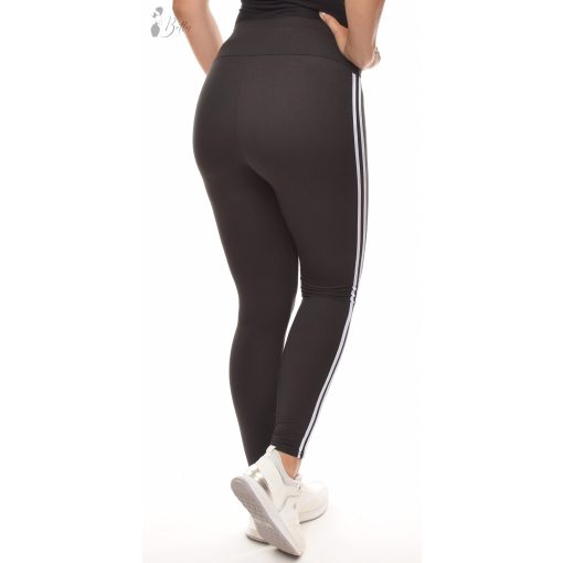 Oldalt dupla csíkos, sztreccses legging S/M, L/XL