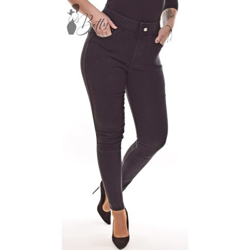 Fekete színű, farmer hatású, sztreccses nadrág S/M, M/L, L/XL