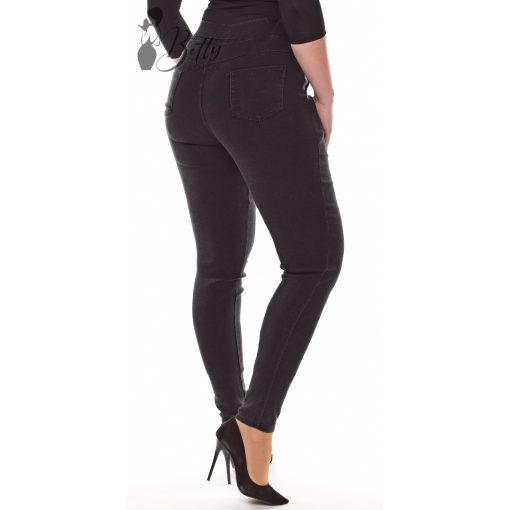 Fekete színű, farmer hatású, sztreccses nadrág S/M, M/L, L/XL