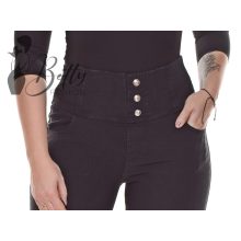 Fekete színű, farmer hatású, sztreccses nadrág S/M, M/L, L/XL