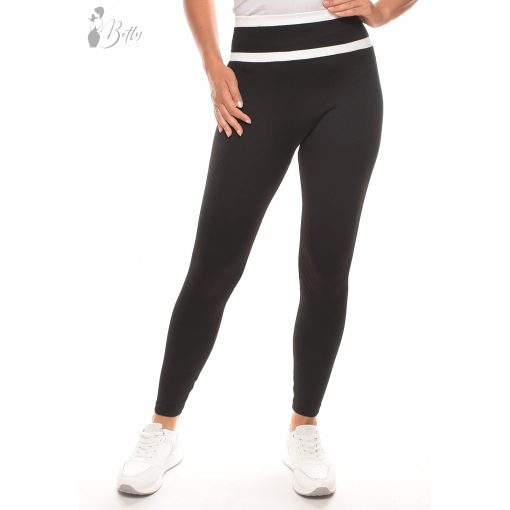 Derekán fehér csíkos, fekete legging S/M, L/XL