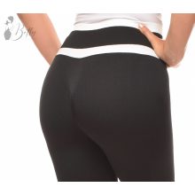 Derekán fehér csíkos, fekete legging S/M, L/XL