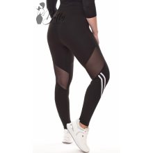 Tüllbetétes, fekete sport legging S/M, L/XL, XL/2XL