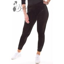 Puha, plüss anyagú, fekete legging M/L, XL/XXL
