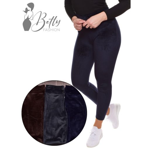 Bordázott, puha plüss legging M/L, XL/2XL