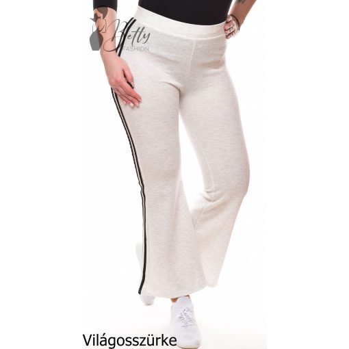 Bővülő szárú, oldalt csíkos nadrág M/L, XL/XXL