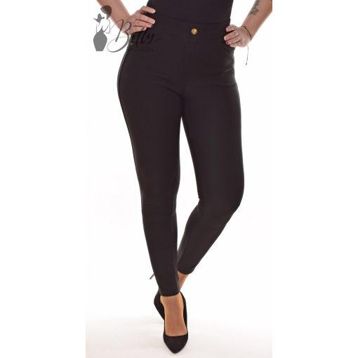 Derekán díszgombos, fekete színű nadrág S, M, L, XL