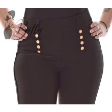 Díszgombos, egyenes szárú elegáns nadrág S/M, M/L, XL/XXL