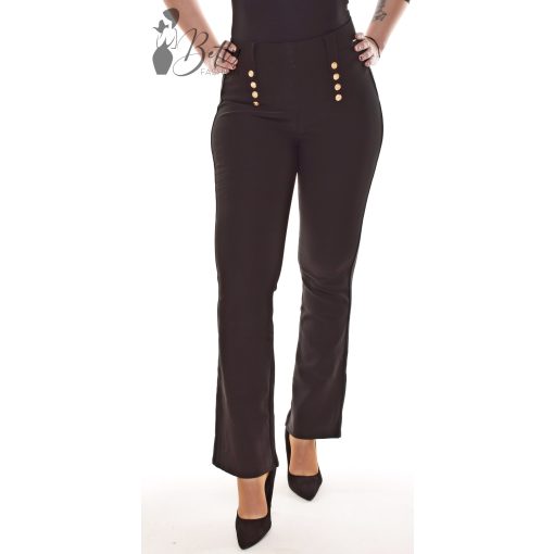 Díszgombos, egyenes szárú elegáns nadrág S/M, M/L, XL/XXL