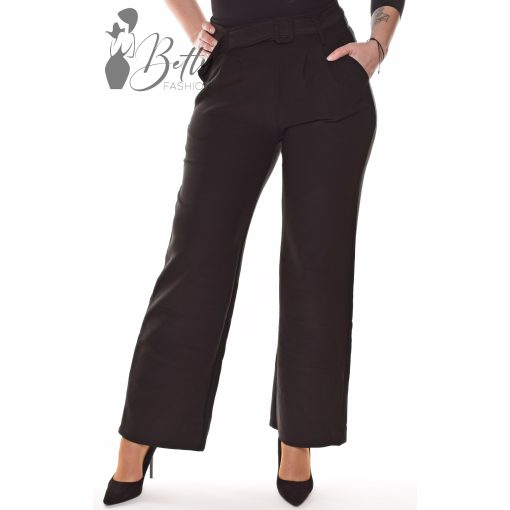 Fekete színű, derékban rakott elegáns nadrág S/M, M/L, XL/XXL