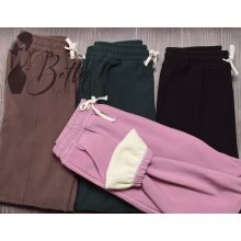 Egyszínű, polár bélelt melegítő nadrág M/L, XL/2XL