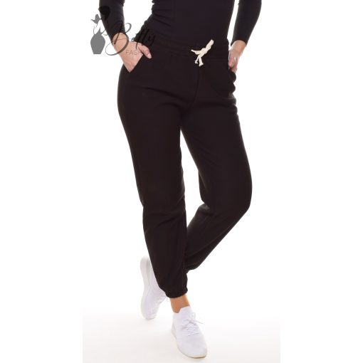 Egyszínű, polár bélelt melegítő nadrág M/L, XL/2XL