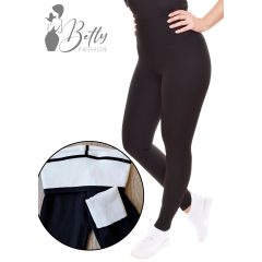 Extra meleg fekete legging bundás béléssel S-5XL