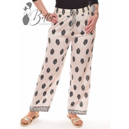 Mintás, lenge fazonú, bő szárú nadrág M/L, XL/XXL