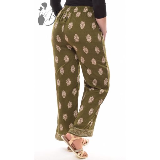 Mintás, lenge fazonú, bő szárú nadrág M/L, XL/XXL