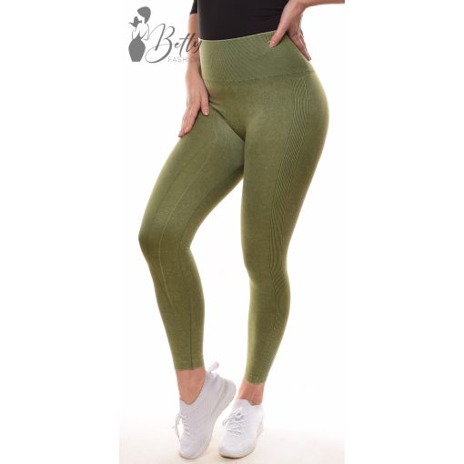 Fenekén ráncolt, popsi kiemelős legging farmerhatású koptatással S/M, L/XL