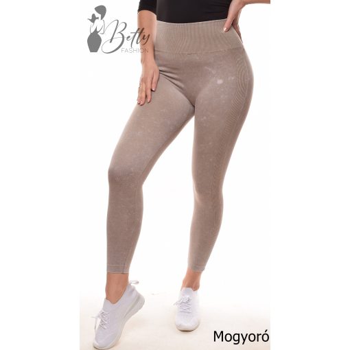 Fenekén ráncolt, popsi kiemelős legging farmerhatású koptatással S/M, L/XL