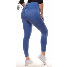 Fenekén ráncolt, popsi kiemelős legging farmerhatású koptatással S/M, L/XL