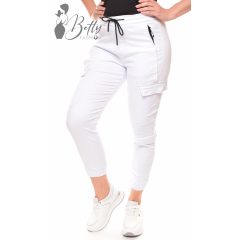 Fehér színű, oldalzsebes farmer nadrág XS, S, M, L, XL