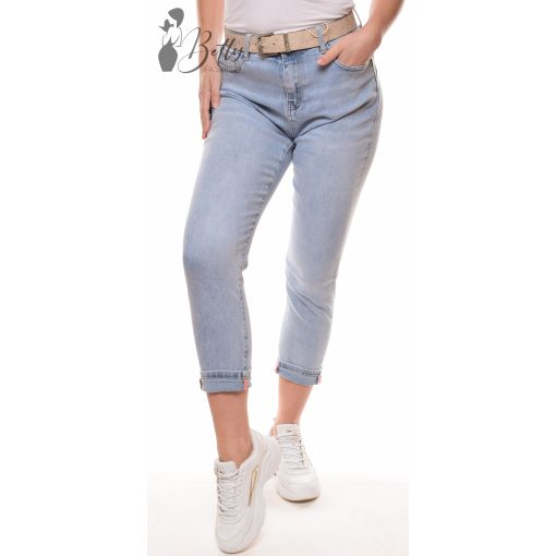 Halványkék "Loose Fit" farmer nadrág + öv XS, S, M, L, XL