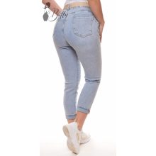 Halványkék "Loose Fit" farmer nadrág + öv XS, S, M, L, XL