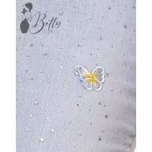 Strasszköves és pillangó mintás farmer nadrág XS, S, M, L, XL