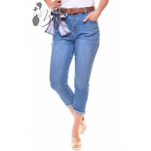 Középkék színű farmer nadrág + öv XS, S, M, L, XL