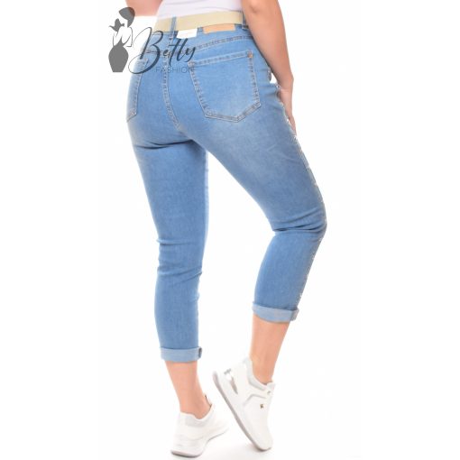 Oldalt szegecses farmer nadrág + öv XS, S, M, L, XL