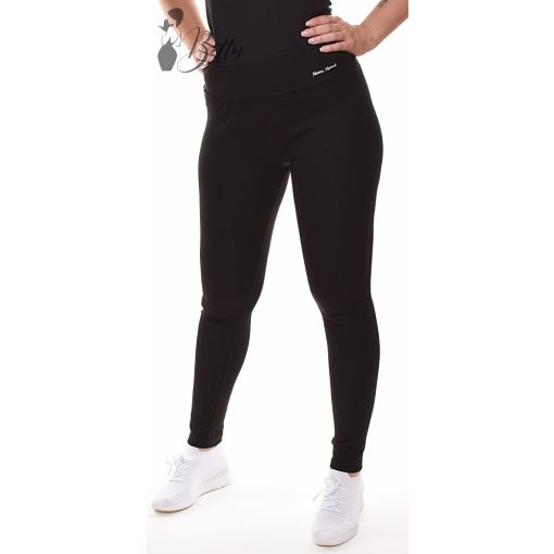 Bordázott anyagú, derekán feliratos leggings 2XL/3XL, 4XL/5XL