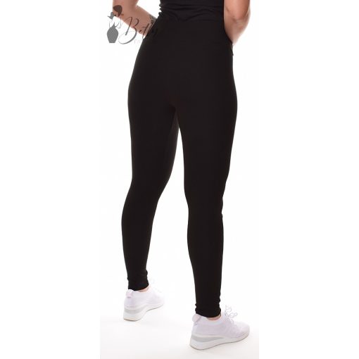 Bordázott anyagú, derekán feliratos leggings 2XL/3XL, 4XL/5XL
