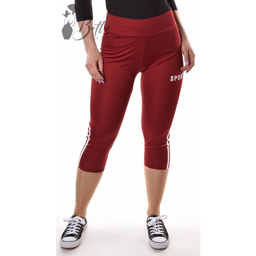 Sport feliratos és oldalán csíkos leggings M/L, XL/3XL