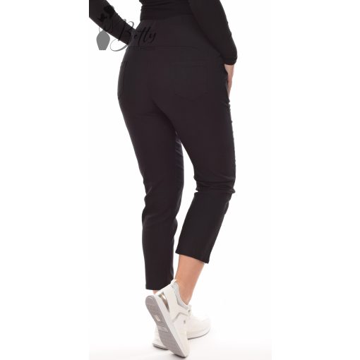 Fekete színű lenvászon nadrág L, XL, 2XL, 3XL