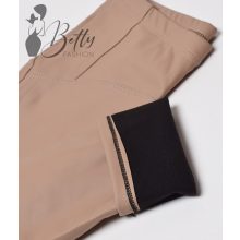 Cappuccino színű, polárbélelt, műbőr leggings XS/S, S/M, M/L, L/XL