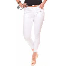 Fehér színű, push-up farmernadrág, övvel XS, S, M, L, XL