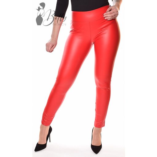 Piros színű, műbőr leggings XS/S, S/M, M/L, L/XL