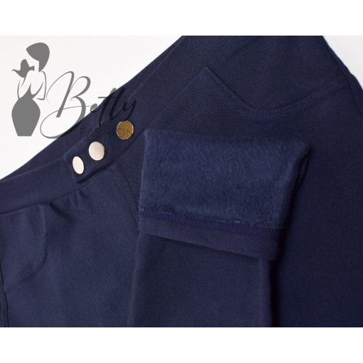 Sötétkék, polár bélelt sztreccses nadrág 25-31