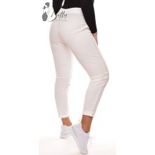 Fehér színű,  gumis derekú, lenge nadrág XS/S, S/M, M/L, L/XL